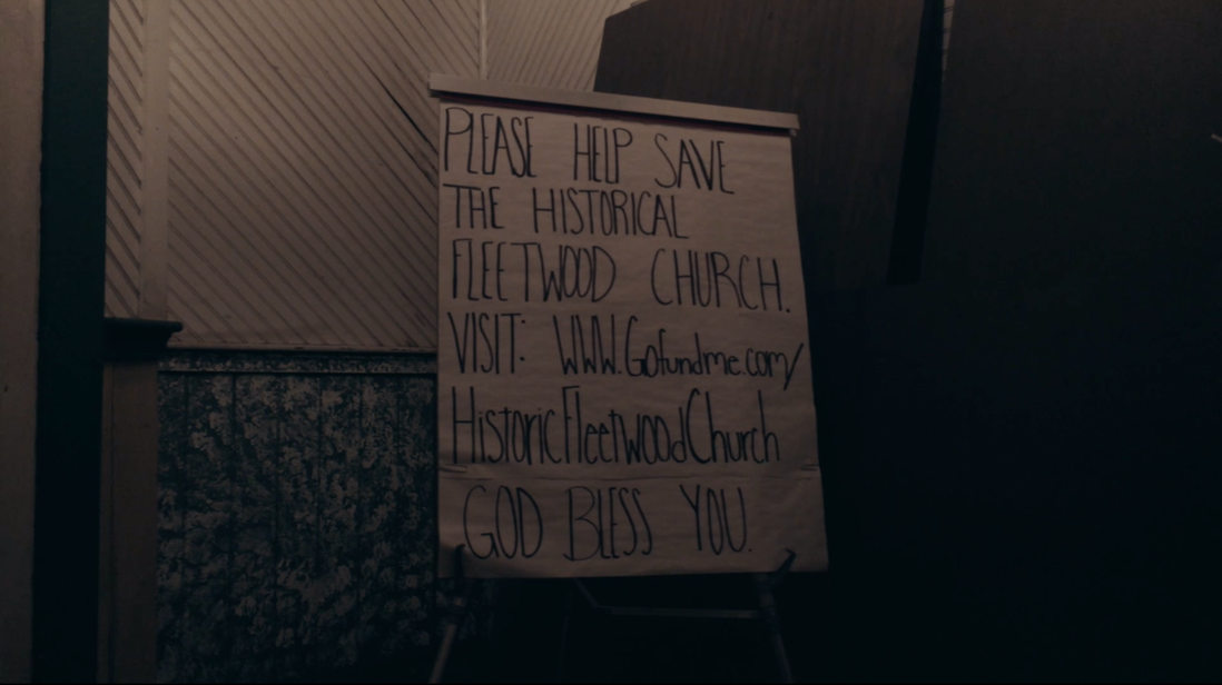 Fleetwood Church GoFundMe Sign